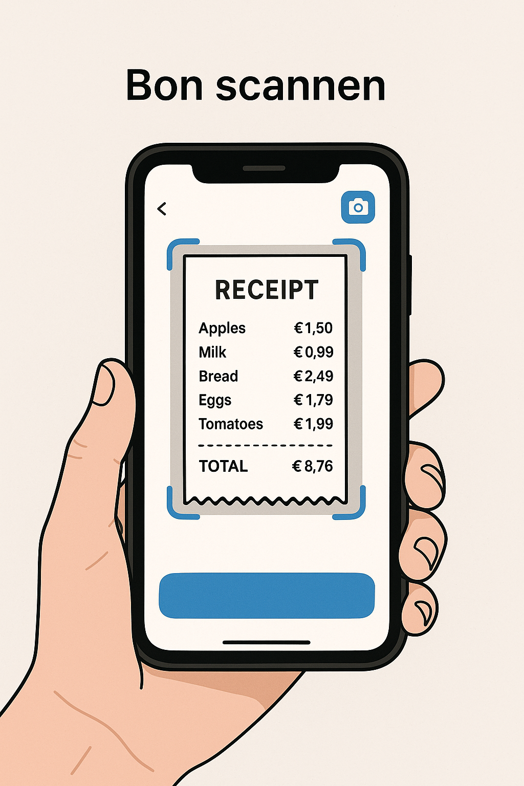 Receipt scan preview